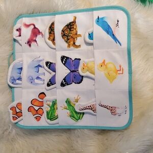 Lovevery organic cotton hide and seek board